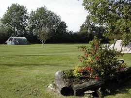A view of the rear camping fieldd