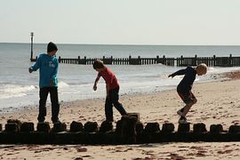 Messing about on the Overstrand beach 