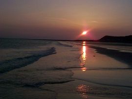 Sunset over Monreith Beach