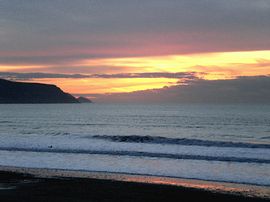 Sunset over Widemouth Bay