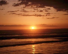 Sunset over Bideford Bay