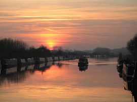 Sunset over the canal