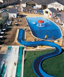 Outdoor pools and slides