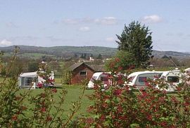 caravan site in spring