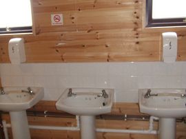 the great re-furbished shower/toilet block on