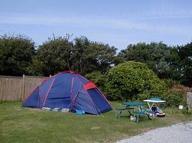 Tent on pitch 1