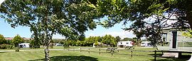 View of camping pitches