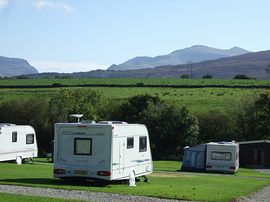 Seasonal pitches at Rhyd y Galen