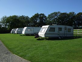 Touring pitches at Rhyd y Galen Caravan Park