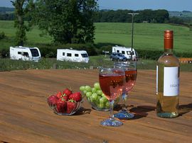 Caravan site near Horncastle in Lincolnshire