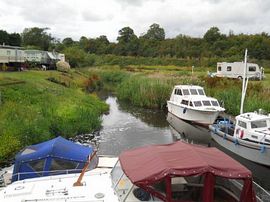 River between static and main field